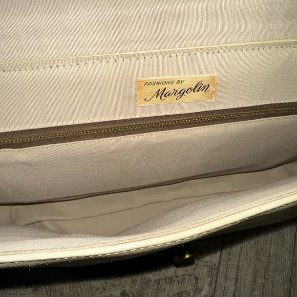 Vintage Vtg. 60 s Margolin Globe Trotter Premium Flight Bag envelope purse - Picture 7 of 13